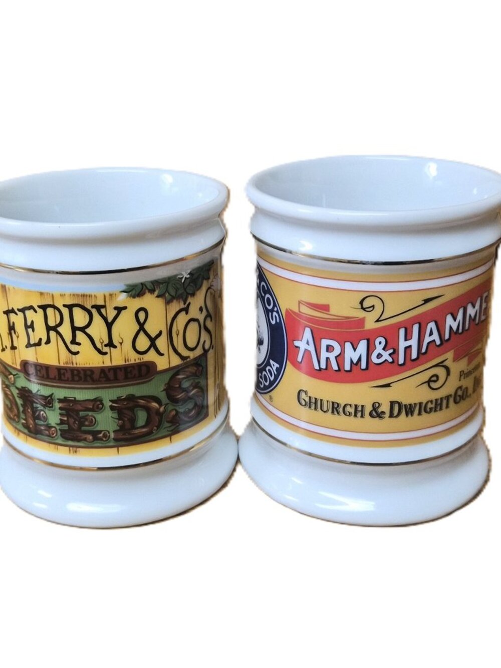Vintage 1984/1985 Franklin Mint Corner Store Mug Pair – Arm&Hammer Ferry Seeds